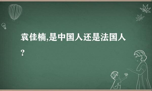 袁佳楠,是中国人还是法国人？