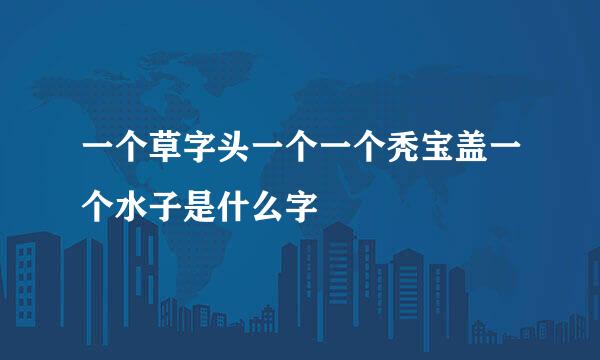 一个草字头一个一个秃宝盖一个水子是什么字