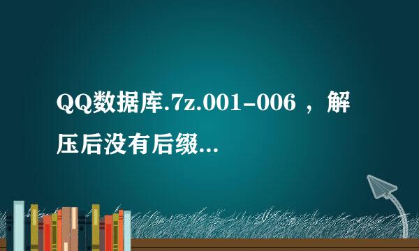 QQ数据库.7z.001-006 ，解压后没有后缀为LDF的文件，请问是没有解压吗，还是上传者恶作剧没有上传？