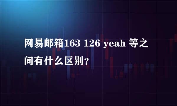 网易邮箱163 126 yeah 等之间有什么区别？