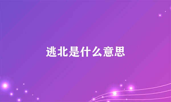 逃北是什么意思