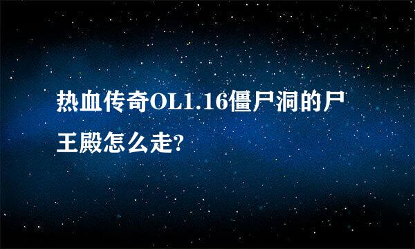 热血传奇OL1.16僵尸洞的尸王殿怎么走?