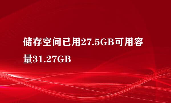 储存空间已用27.5GB可用容量31.27GB