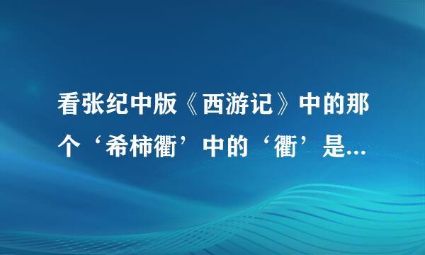 看张纪中版《西游记》中的那个‘希柿衢’中的‘衢’是什么呢？