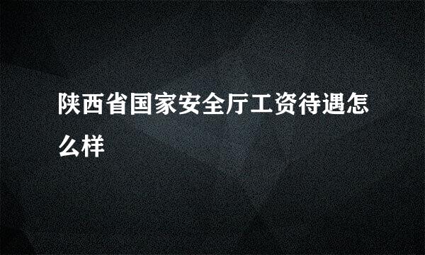 陕西省国家安全厅工资待遇怎么样