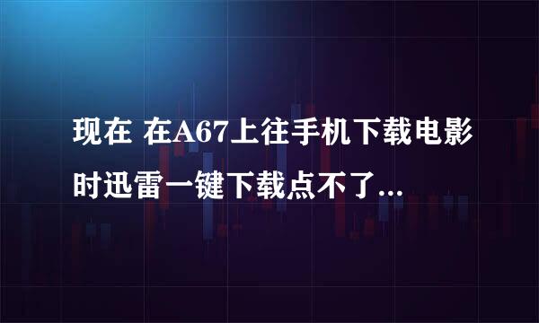 现在 在A67上往手机下载电影时迅雷一键下载点不了，怎么办啊？