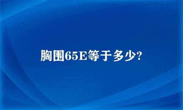 胸围65E等于多少?