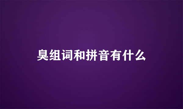 臭组词和拼音有什么