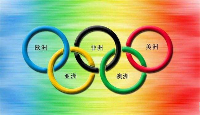 奥运五环分别代表哪几个州？