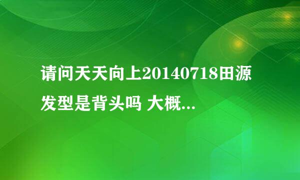 请问天天向上20140718田源发型是背头吗 大概怎么吹 ？ 看上去湿湿的是不是用了发蜡？头发多长