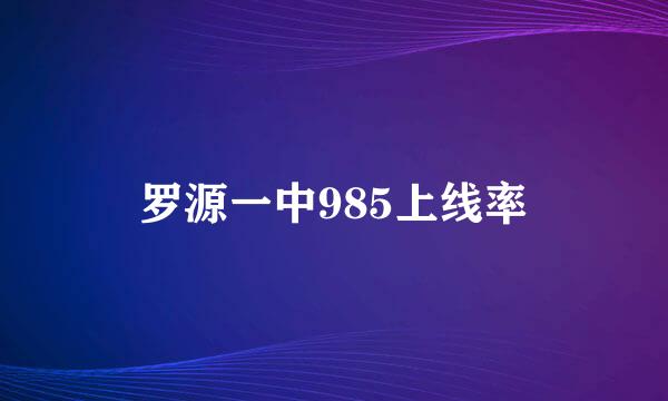 罗源一中985上线率