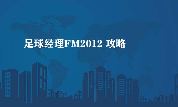 足球经理FM2012 攻略