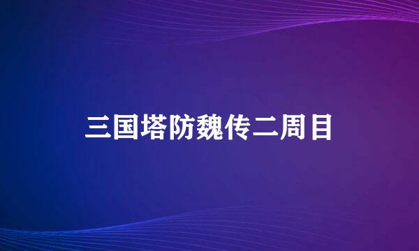 三国塔防魏传二周目