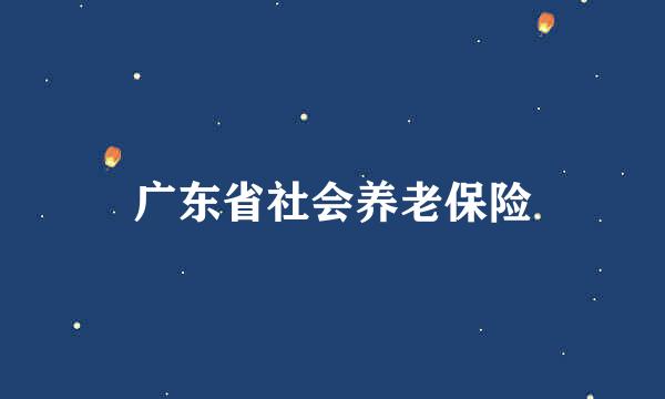 广东省社会养老保险