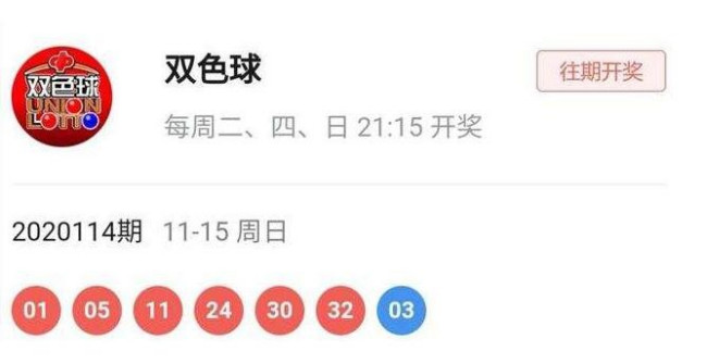 双色球开奖结果114期