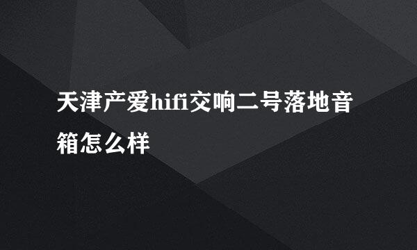 天津产爱hifi交响二号落地音箱怎么样