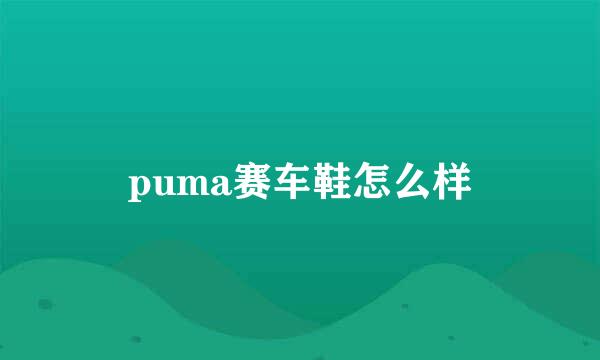 puma赛车鞋怎么样