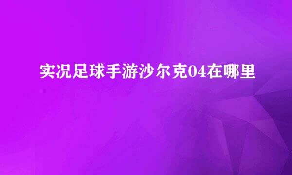 实况足球手游沙尔克04在哪里