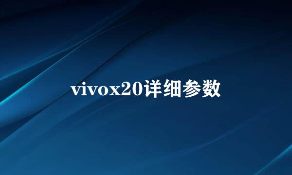 vivox20详细参数