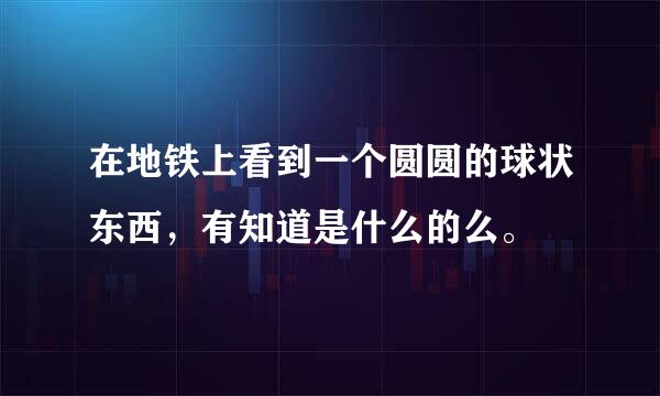 在地铁上看到一个圆圆的球状东西，有知道是什么的么。