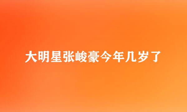 大明星张峻豪今年几岁了