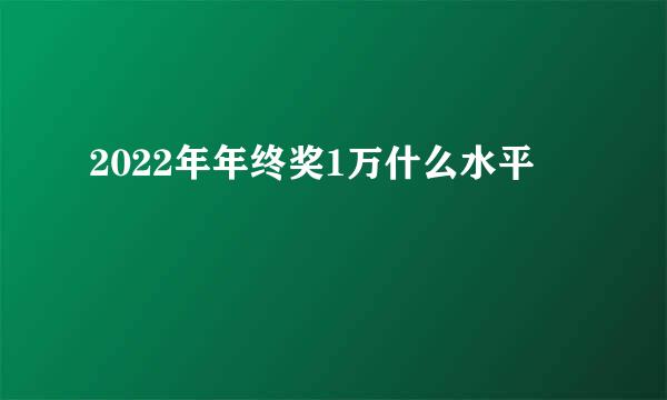 2022年年终奖1万什么水平