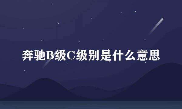 奔驰B级C级别是什么意思