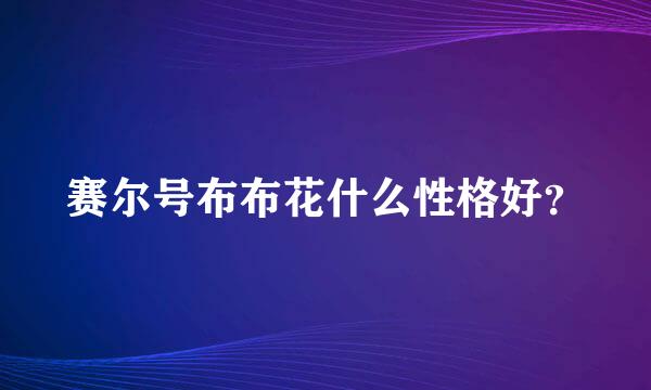 赛尔号布布花什么性格好？