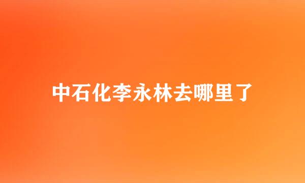 中石化李永林去哪里了