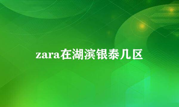 zara在湖滨银泰几区