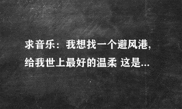 求音乐：我想找一个避风港,给我世上最好的温柔 这是哪首歌的歌词？