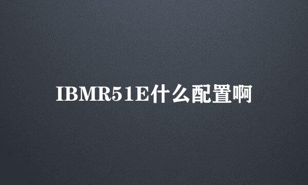 IBMR51E什么配置啊