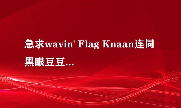 急求wavin' Flag Knaan连同黑眼豆豆成员及DG唱的那个版本的歌词