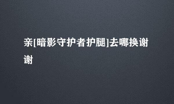 亲[暗影守护者护腿]去哪换谢谢