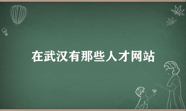 在武汉有那些人才网站