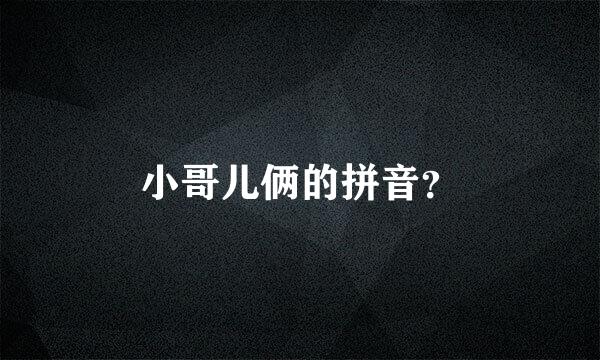 小哥儿俩的拼音？