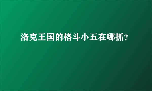 洛克王国的格斗小五在哪抓？