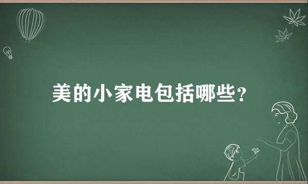 美的小家电包括哪些？