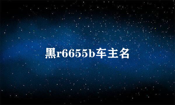 黑r6655b车主名