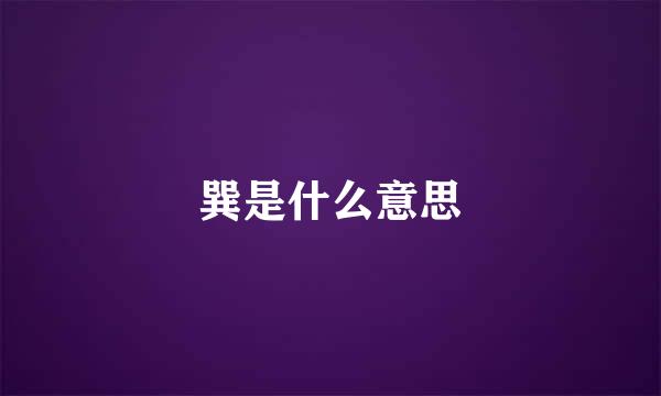 巽是什么意思