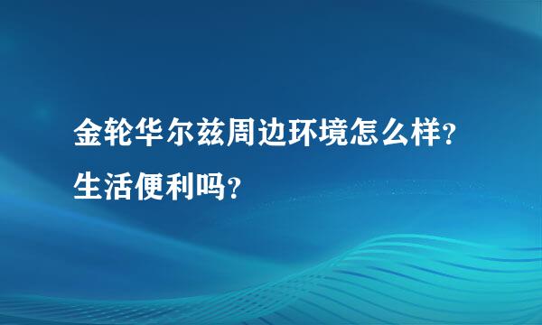 金轮华尔兹周边环境怎么样？生活便利吗？