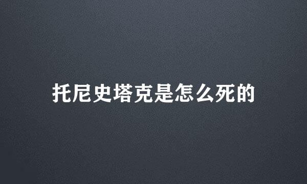 托尼史塔克是怎么死的