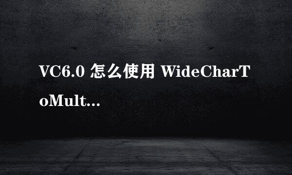 VC6.0 怎么使用 WideCharToMultiByte 函数