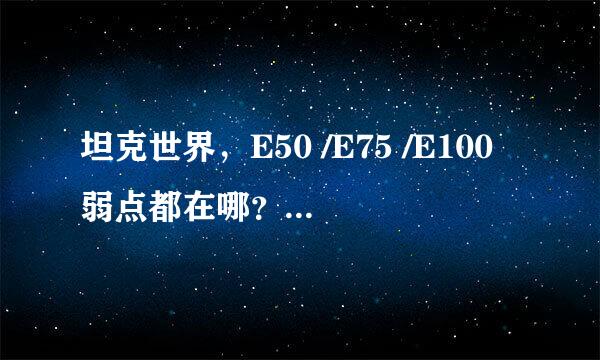 坦克世界，E50 /E75 /E100弱点都在哪？求高手指点，本人打E100各种不穿，打的心里发毛~