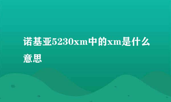 诺基亚5230xm中的xm是什么意思