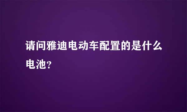 请问雅迪电动车配置的是什么电池？