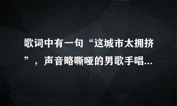 歌词中有一句“这城市太拥挤”，声音略嘶哑的男歌手唱的这首歌叫什么？