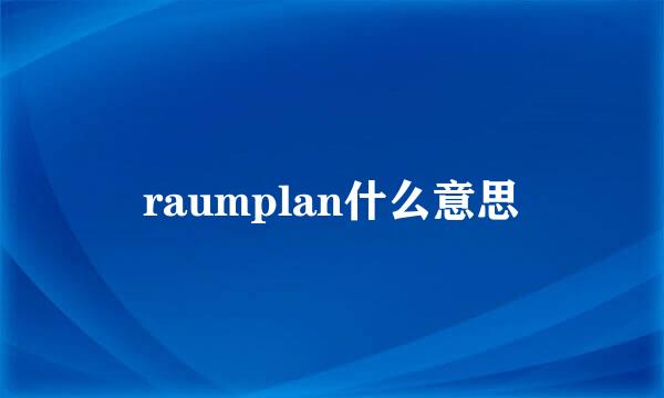 raumplan什么意思