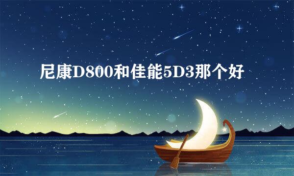 尼康D800和佳能5D3那个好