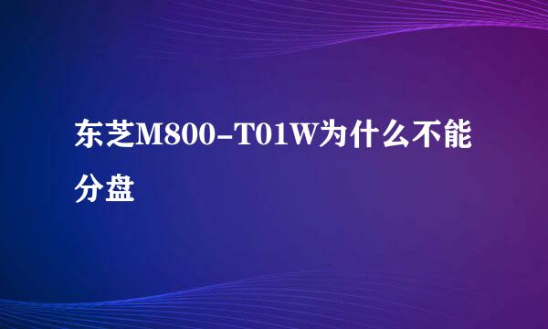 东芝M800-T01W为什么不能分盘